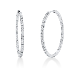 Creolen  18kt Weißgold mit 1,79ct Diamanten
