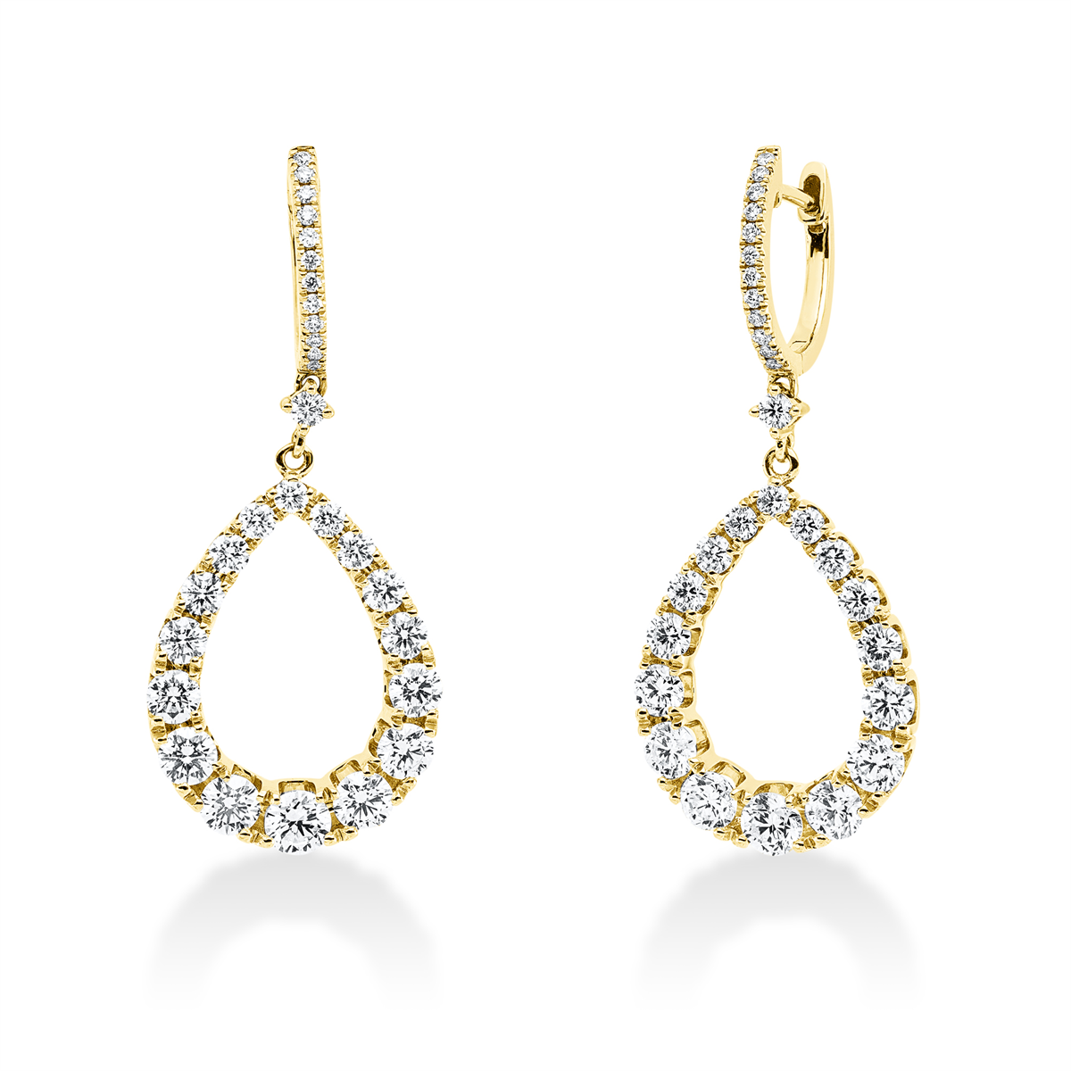 Ohrschmuck 18 kt GG Tropfen