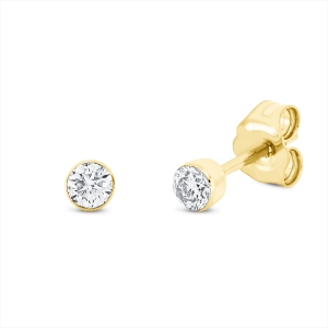 Solitaire Ohrstecker  18kt Gelbgold mit 0,20ct Diamanten