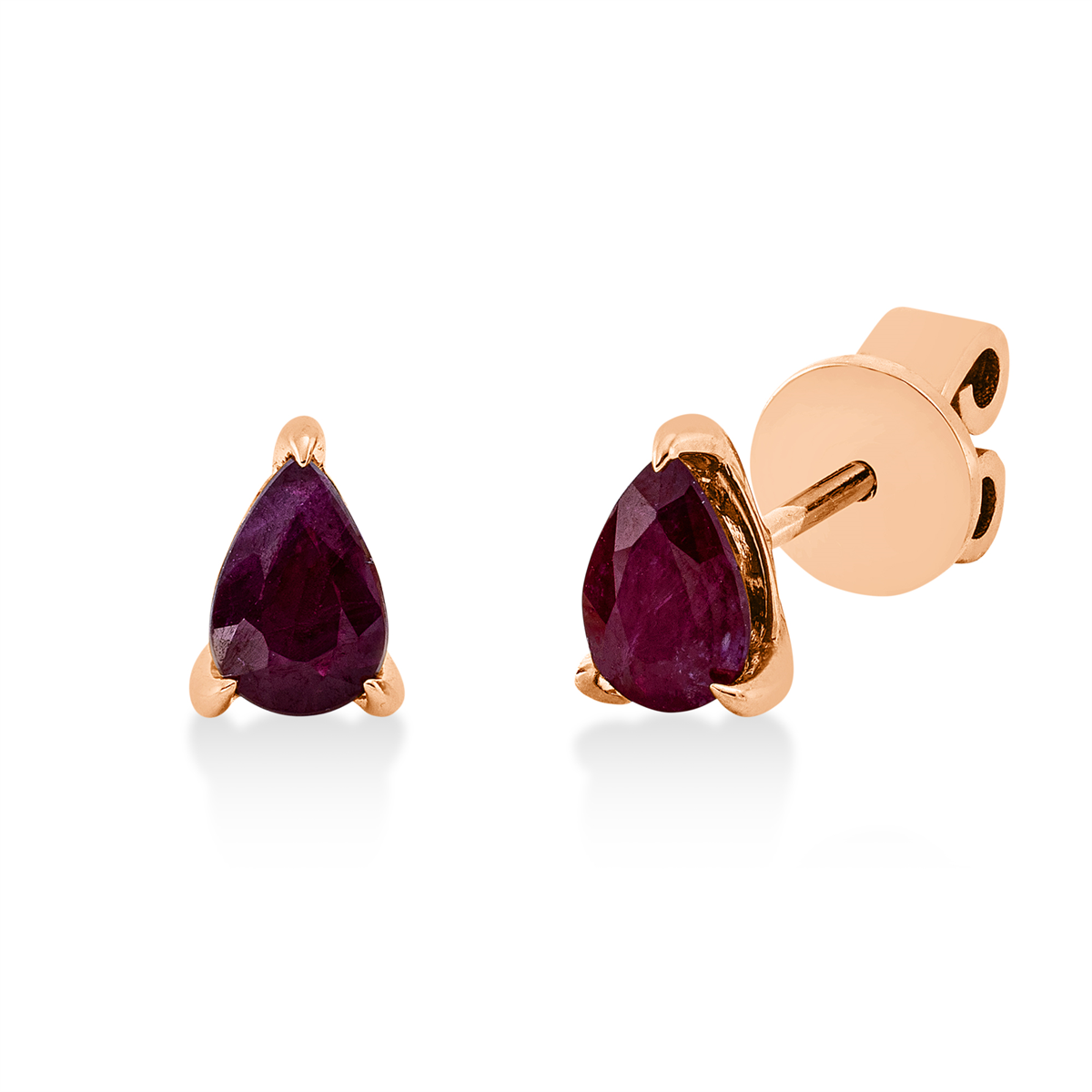 Ohrstecker 3er-Krappe 18 kt RG Tropfen
