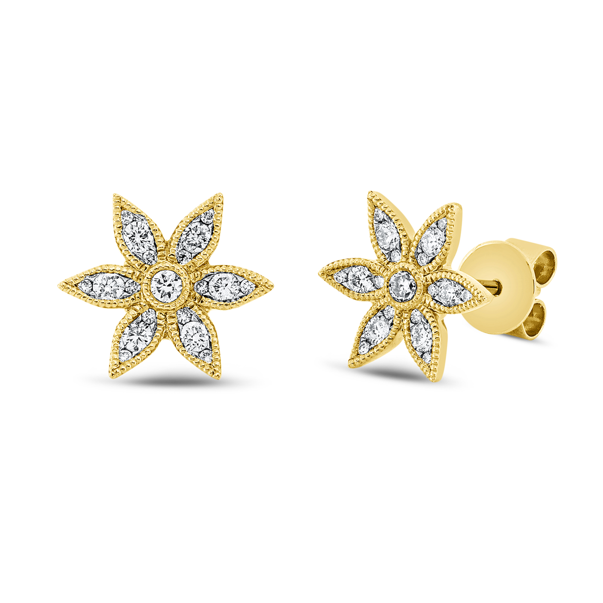 Ohrstecker 18 kt GG Blume/Blumen