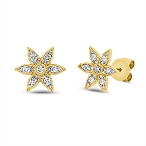 Ohrstecker 18 kt GG Blume/Blumen