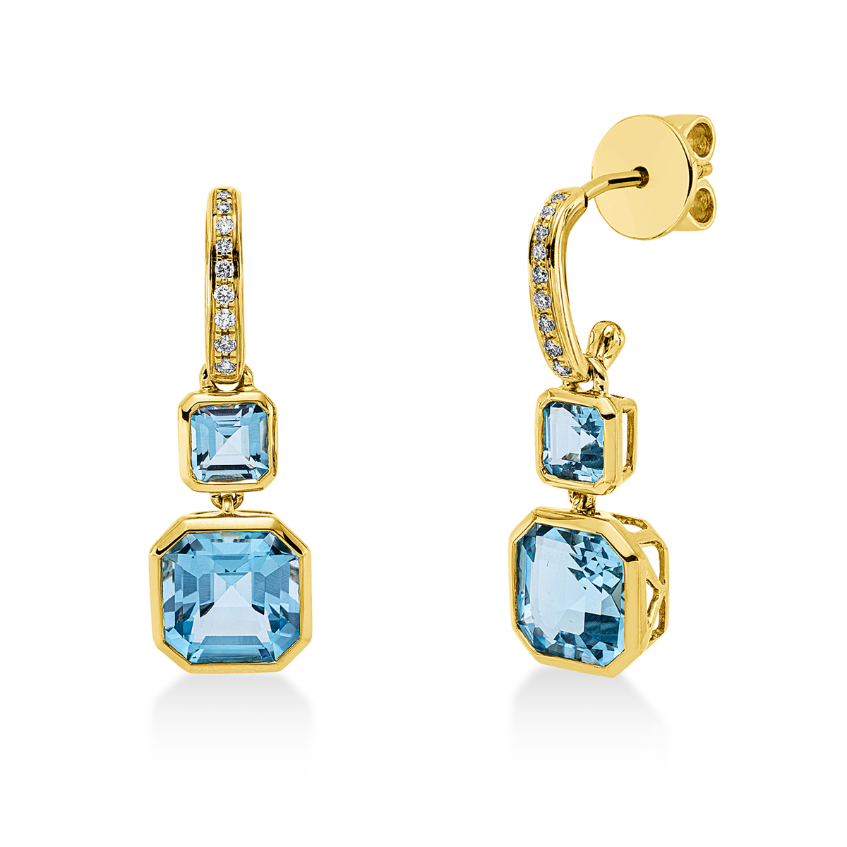 Ohrschmuck Zarge 18 kt GG