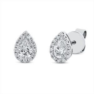 Solitaire Ohrstecker  18kt Weißgold mit 0,62ct Diamanten