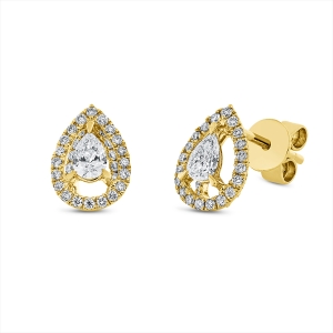 Solitaire Ohrstecker  18kt Gelbgold mit 0,40ct Diamanten