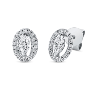 Solitaire Ohrstecker  18kt Gelbgold mit 0,38ct Diamanten