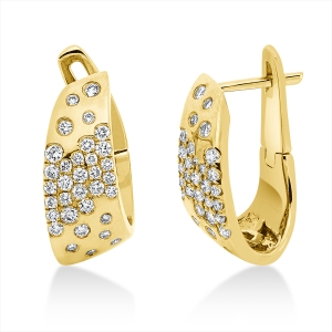 Creolen  18kt Gelbgold mit 0,48ct Diamanten