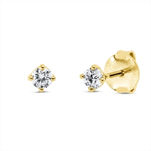 Solitaire Ohrstecker 4er-Krappe 18kt Gelbgold mit 0,25ct Diamanten