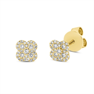 Pavé Ohrstecker  18kt Gelbgold mit 0,21ct Diamanten