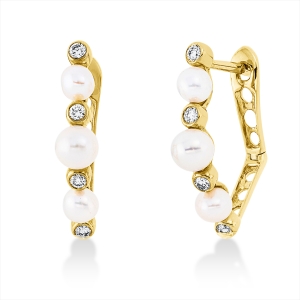 Creolen  18kt Gelbgold mit 0,12ct Diamanten