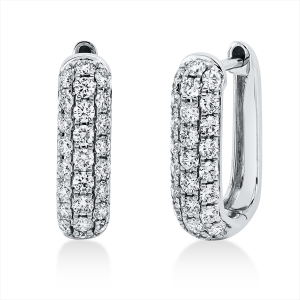 Creolen  18kt Weißgold mit 0,65ct Diamanten