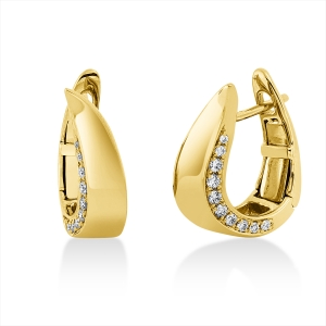 Creolen  18kt Gelbgold mit 0,16ct Diamanten