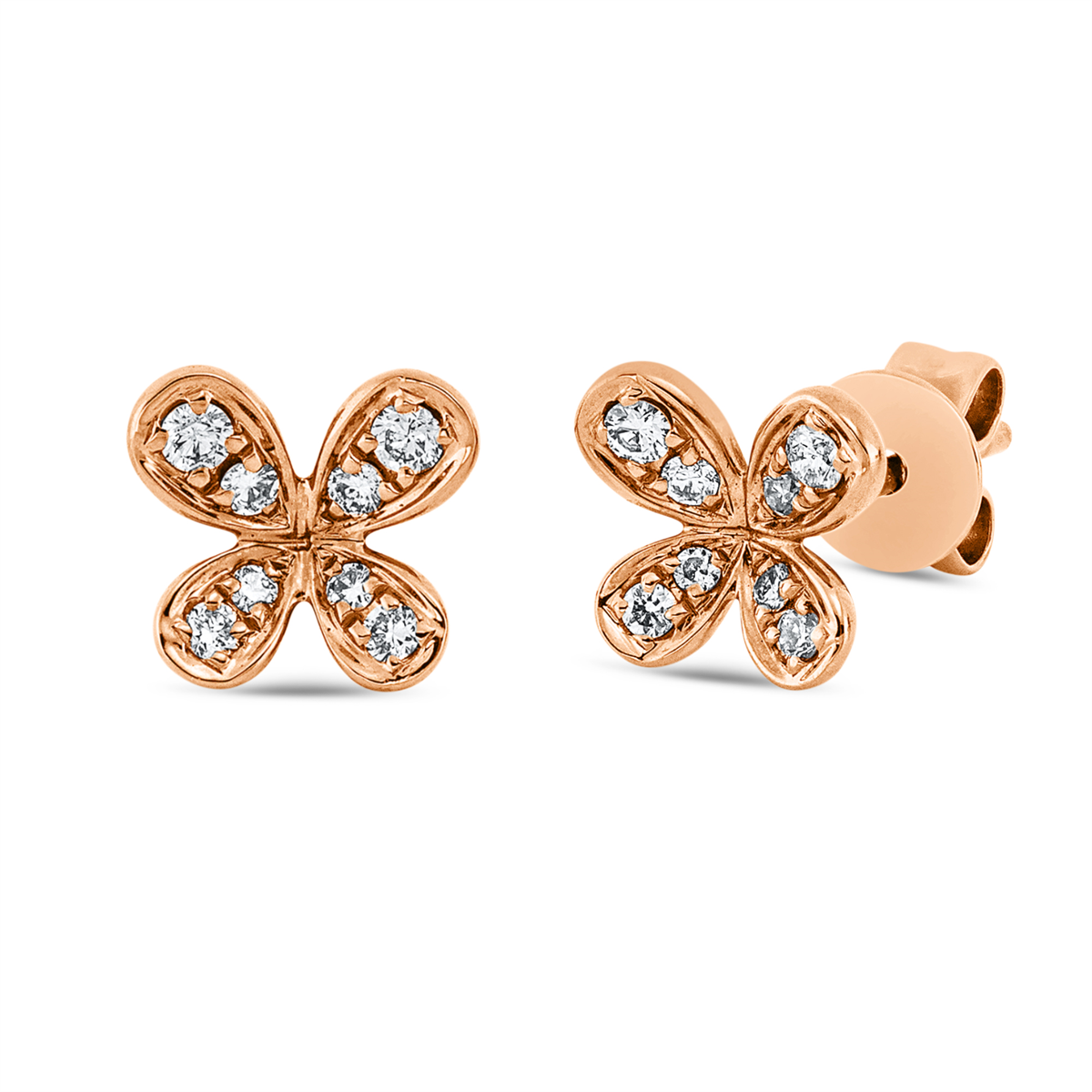 Ohrstecker 18 kt RG Schmetterling
