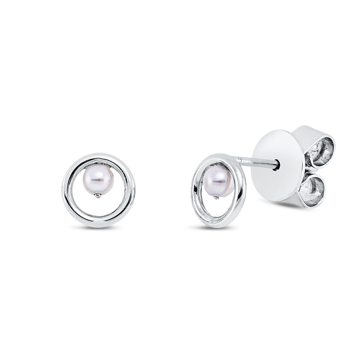 Ohrstecker  18kt Weißgold mit 0,00ct Diamanten