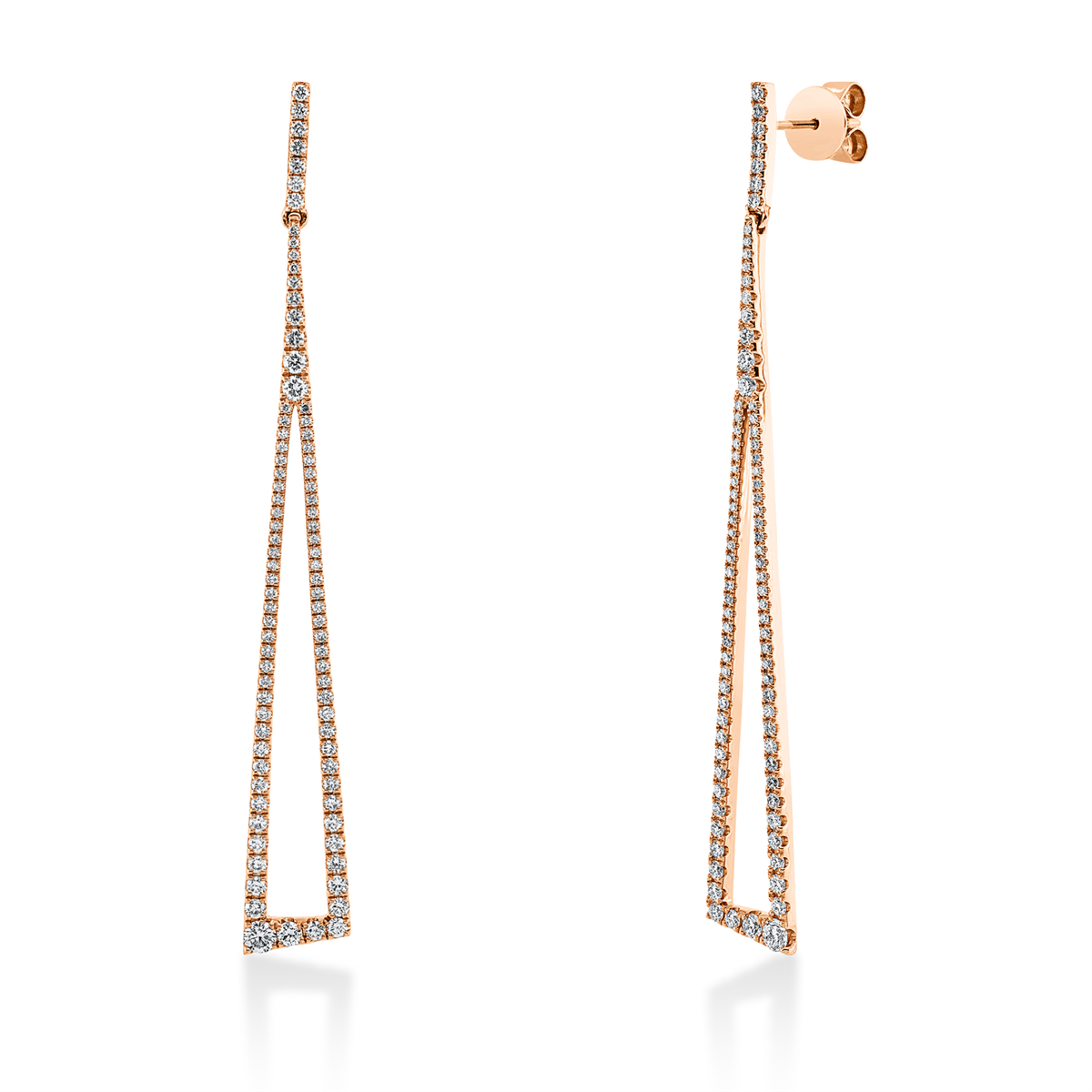 Ohrschmuck  18kt Rotgold mit 1,32ct Diamanten