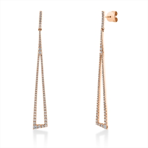 Ohrschmuck  18kt Rotgold mit 1,32ct Diamanten