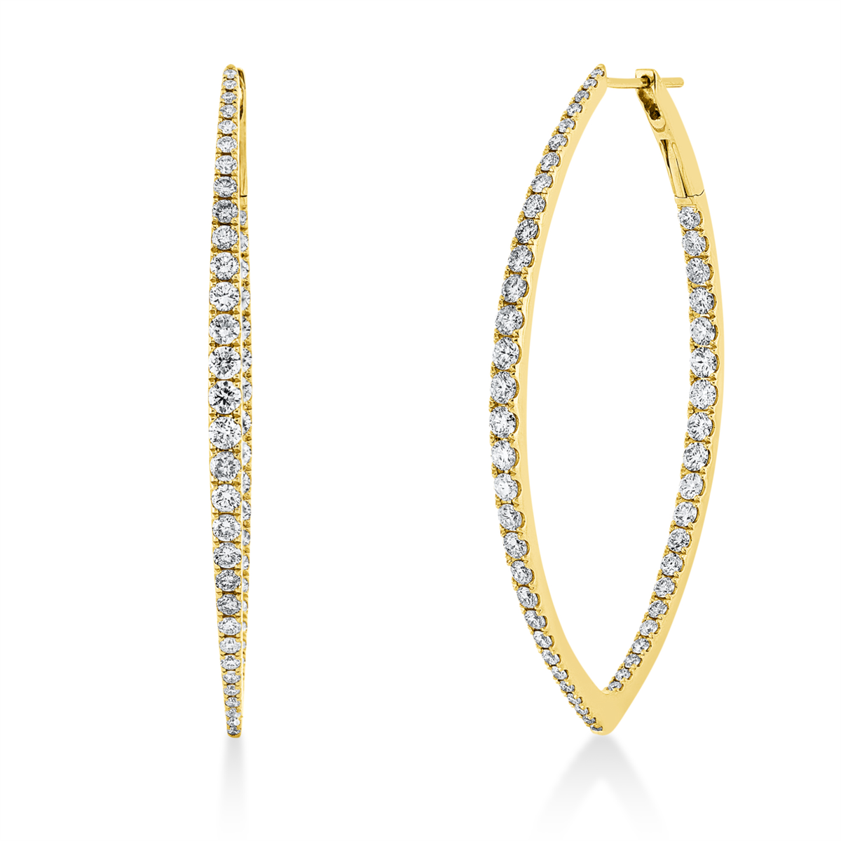 Creolen  18kt Gelbgold mit 2,65ct Diamanten