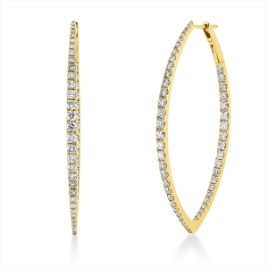 Creolen  18kt Gelbgold mit 2,65ct Diamanten
