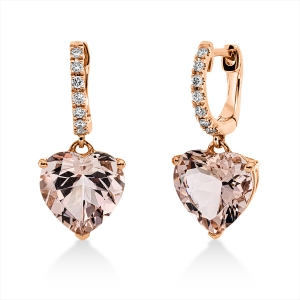 Ohrschmuck 3er-Krappe 18 kt RG Herz