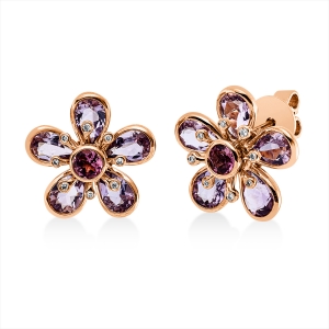 Ohrstecker 18 kt RG Blume