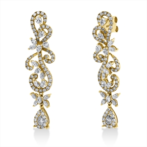 Ohrschmuck  18kt Gelbgold mit 3,65ct Diamanten