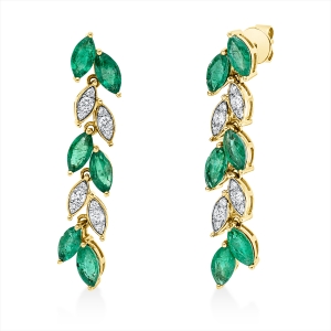 Ohrschmuck 18 kt GG, Fassung rhodiniert