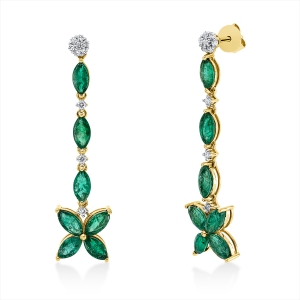 Ohrschmuck 18 kt GG, Fassung rhodiniert