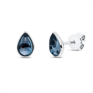 Ohrstecker Zarge 18 kt WG Tropfen