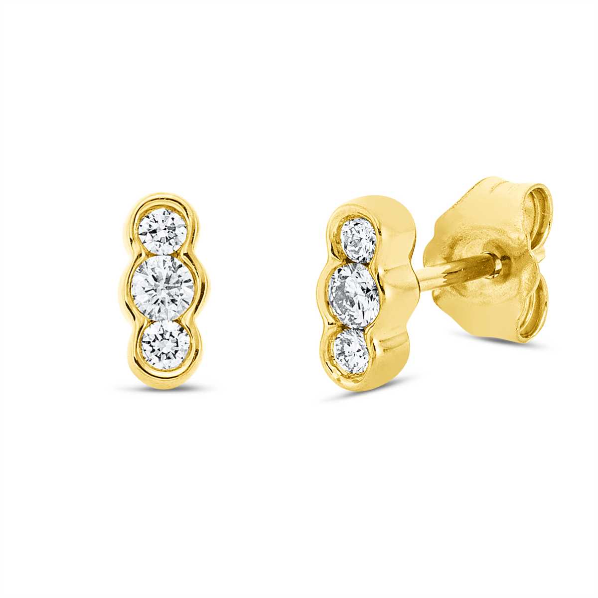 Ohrstecker Zarge 18 kt GG