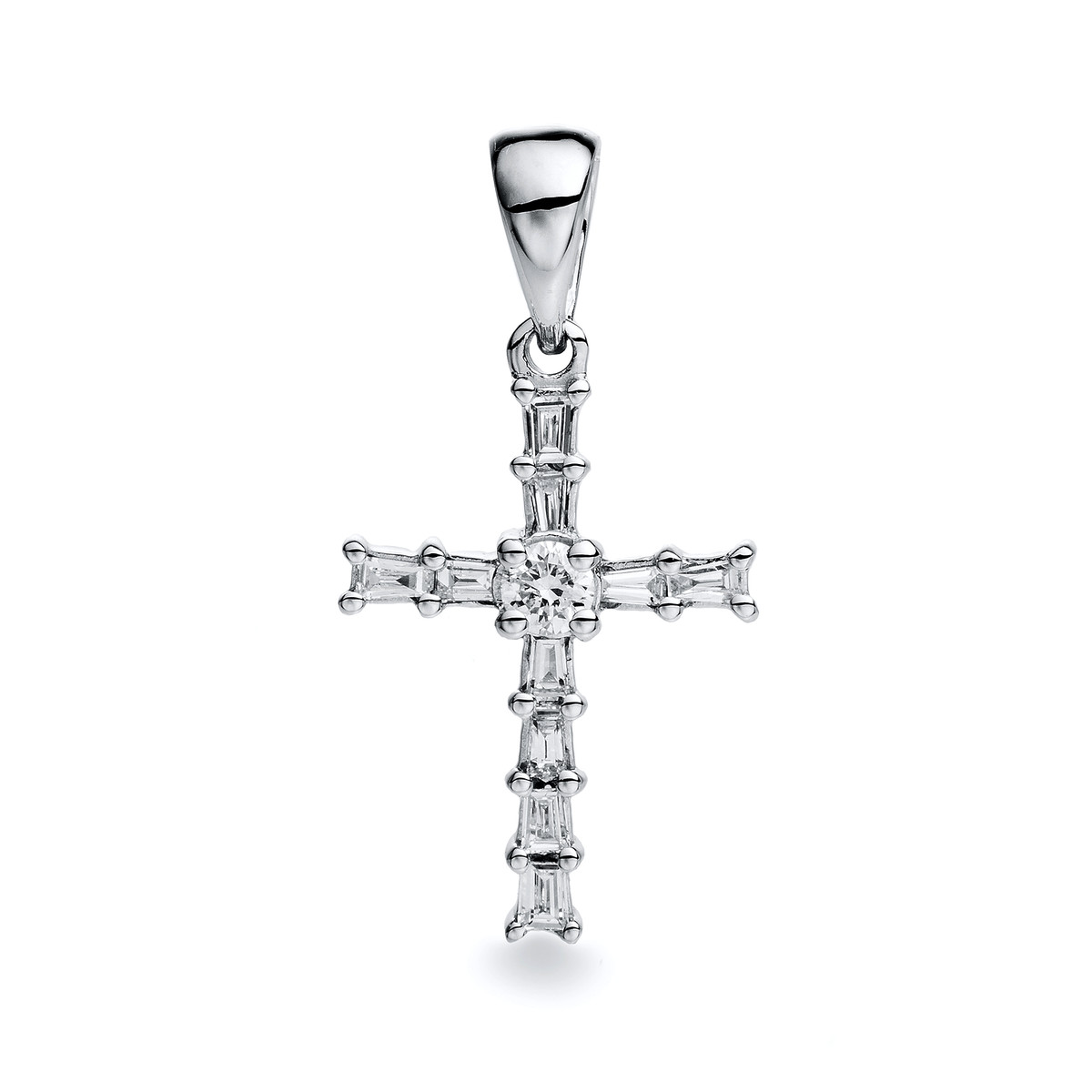 Anhänger 18 kt WG Kreuz, mit Öse