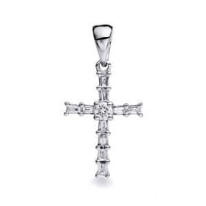 Anhänger 18 kt WG Kreuz, mit Öse