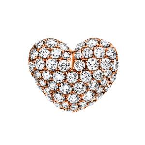 Pavé Anhänger  18kt Rotgold  Herz mit 0,63ct Diamanten