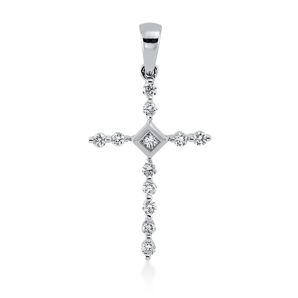 Anhänger 18 kt WG Kreuz, mit Öse