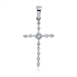 Anhänger 18 kt WG Kreuz, mit Öse