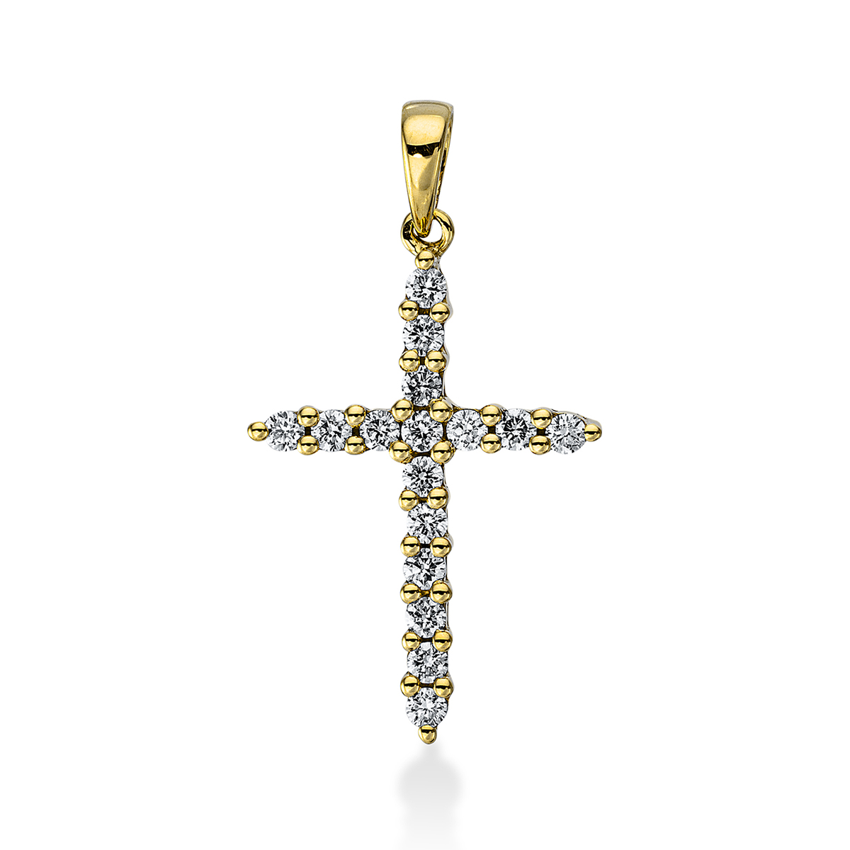 Anhänger 18 kt GG Kreuz, mit Öse