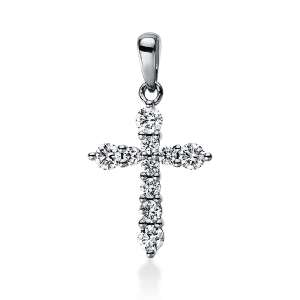 Anhänger 18 kt GG Kreuz, mit Öse