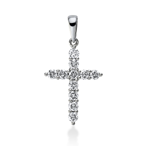 Anhänger 18 kt GG Kreuz, mit Öse