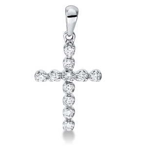 Anhänger 18 kt WG Kreuz, mit Öse