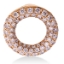 Pavé Anhänger  18kt Rotgold  Kreis mit 0,87ct Diamanten