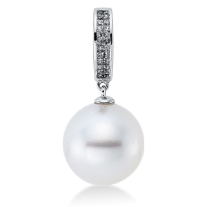 Anhänger  18kt Weißgold mit 0,17ct Diamanten