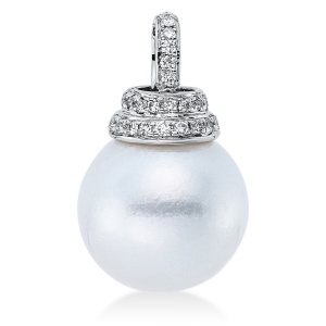 Anhänger  18kt Weißgold mit 0,19ct Diamanten