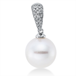 Anhänger  18kt Weißgold mit 0,06ct Diamanten
