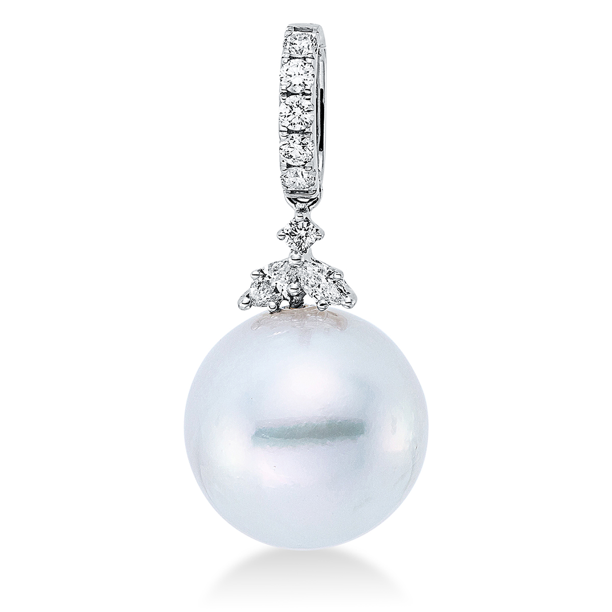 Anhänger  18kt Weißgold mit 0,20ct Diamanten
