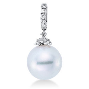 Anhänger  18kt Weißgold mit 0,20ct Diamanten