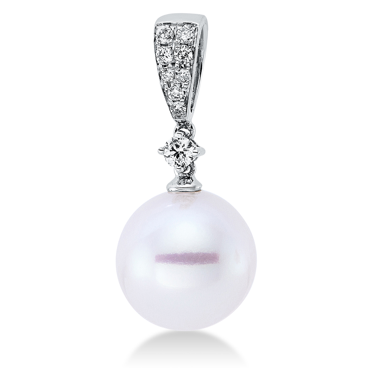Anhänger  18kt Weißgold mit 0,15ct Diamanten