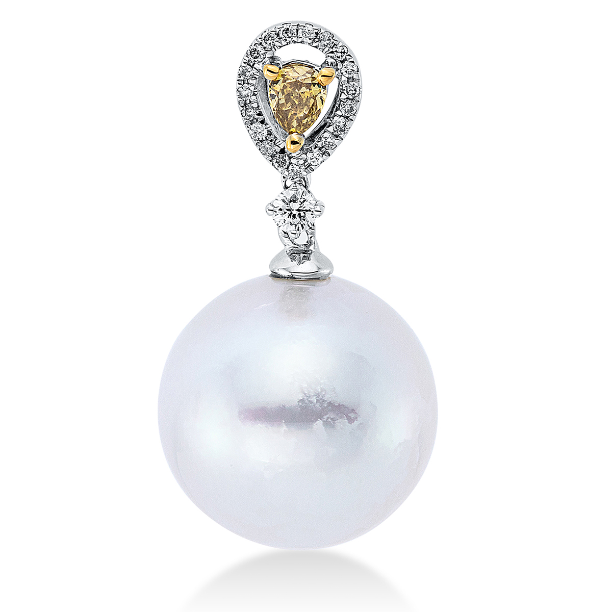 Anhänger  18kt Weißgold mit 0,19ct Diamanten