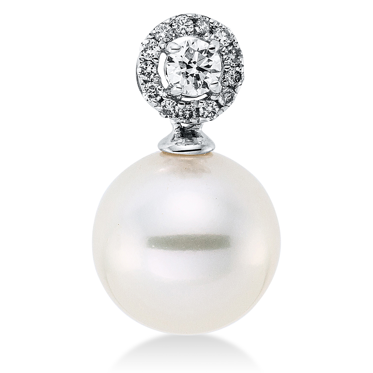 Anhänger  18kt Weißgold mit 0,18ct Diamanten