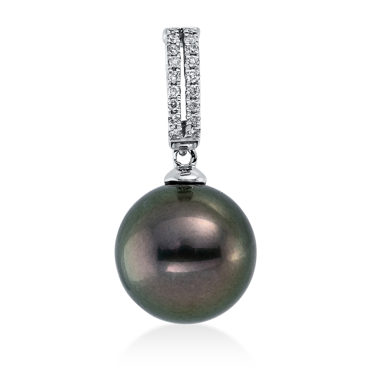 Anhänger  18kt Weißgold mit 0,05ct Diamanten