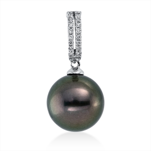 Anhänger  18kt Weißgold mit 0,05ct Diamanten