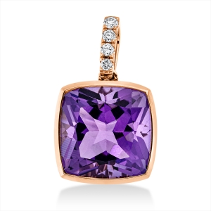 Anhänger Zarge 18 kt RG, mit Öse